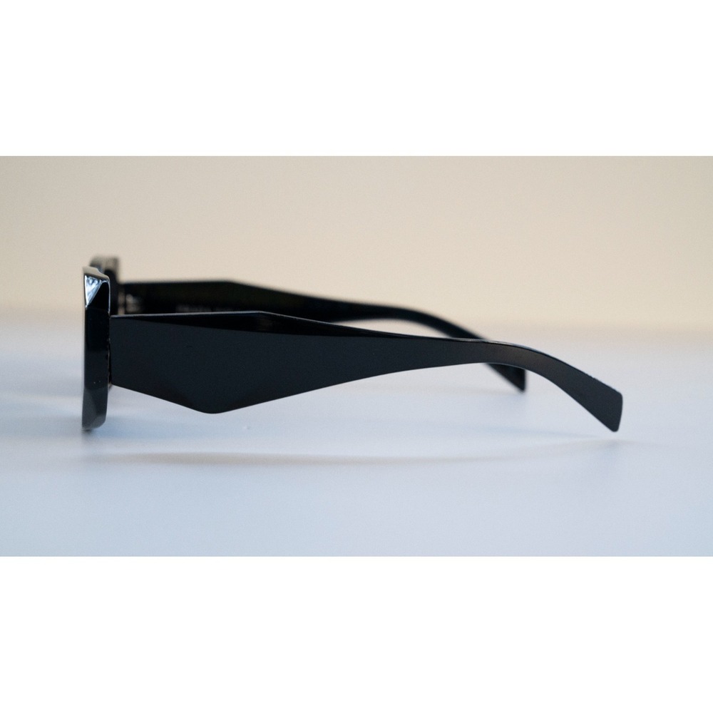 Prada 8251 Sunglasses Black Rectangular Full Rim Plastic Frames 52-18-141 - Picture 4 of 12